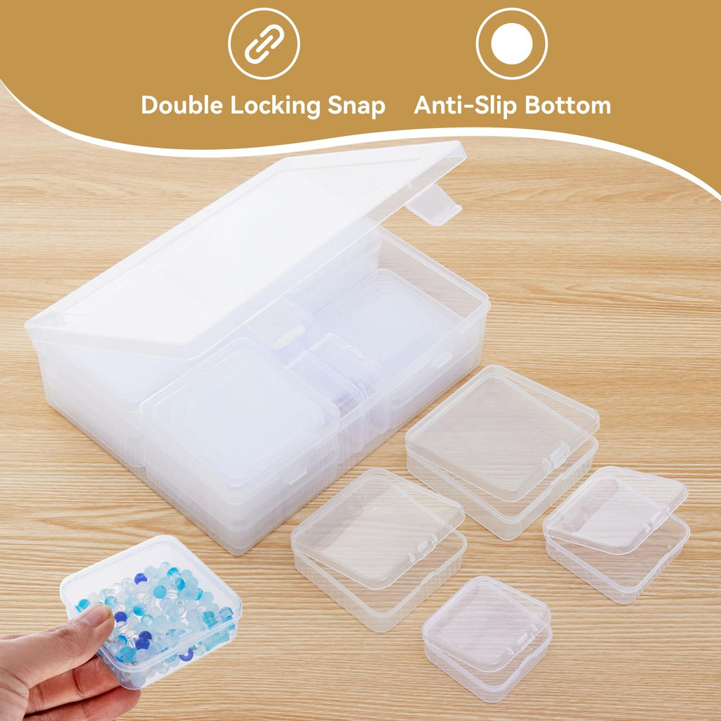 Small Bead Organizers, 78 Pieces Mixed Sizes Plastic Storage