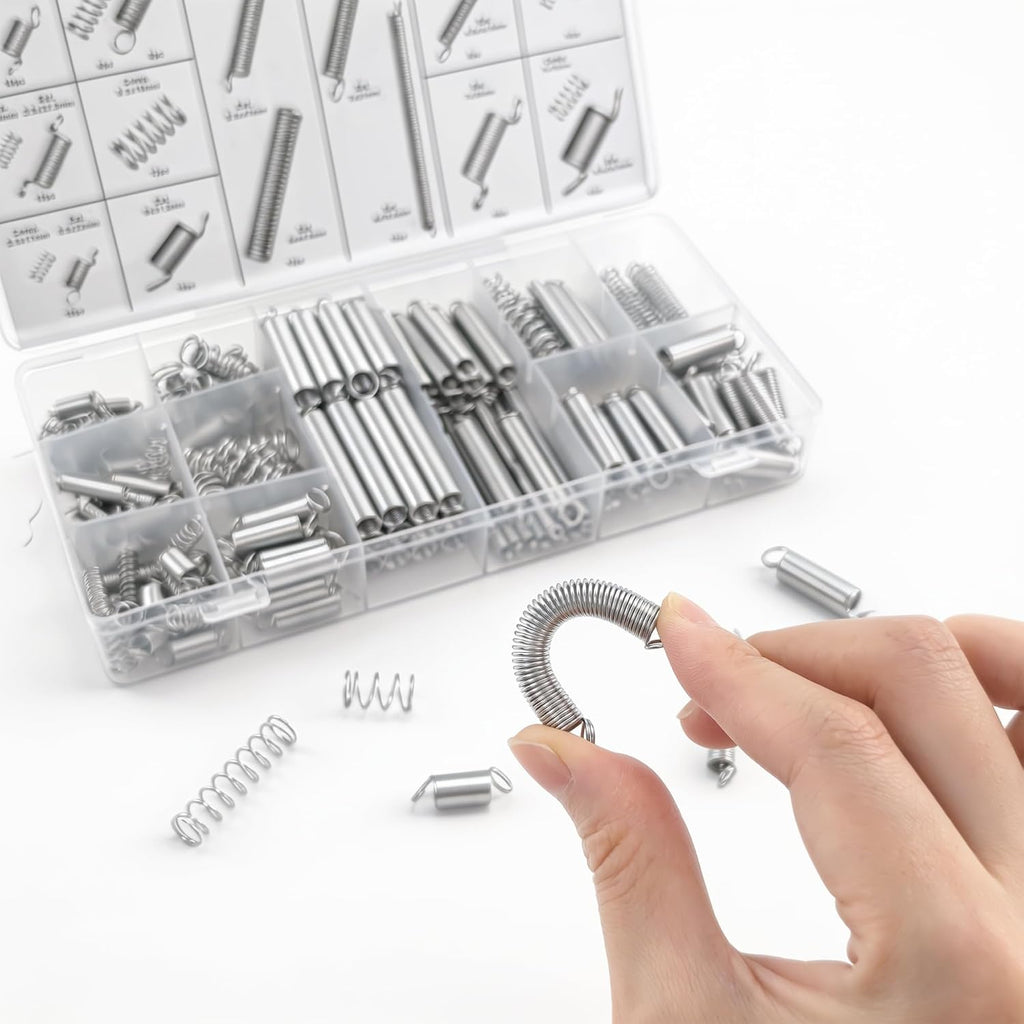 200 PCS Compression Extension Springs, 20 Different Sizes