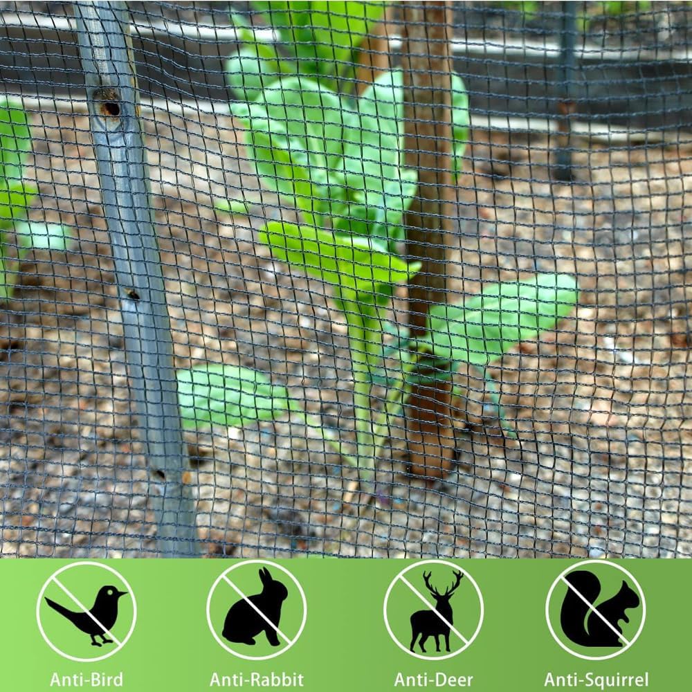 Deer Fence Netting for Garden, 4x100 FT Plastic Mesh Fencing Roll