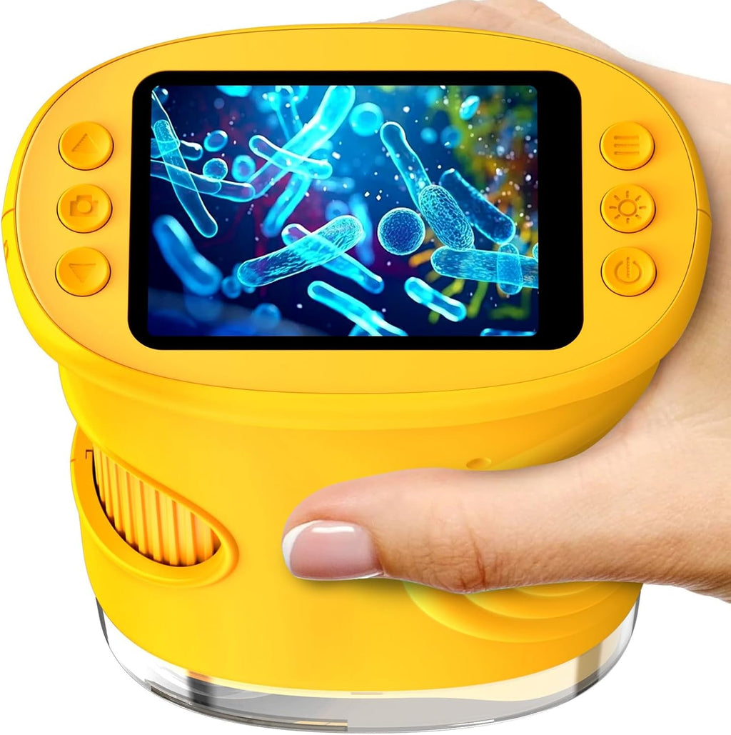 1000X Digital Handheld Microscope for Kids Portable Outdoor Toys & Gifts | 2.0" IPS Screen Magnifier, STEM Science