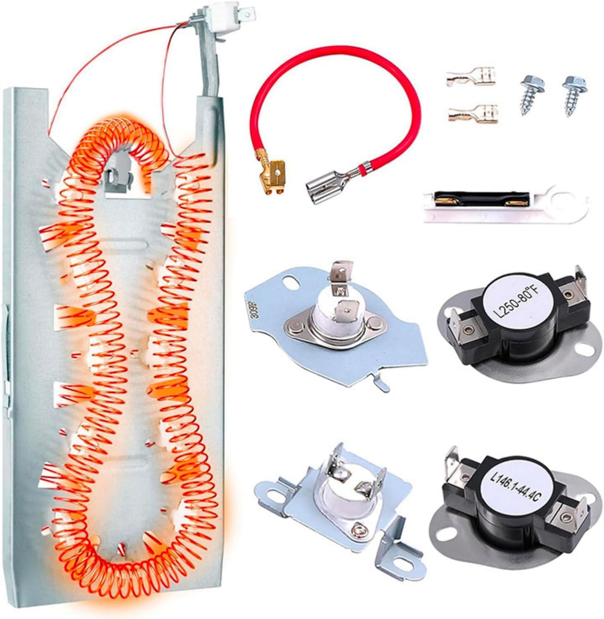 Dryer Heating Element Fit For Maytag MEDZ600TK2 MEDZ600TW2 MEDZ600WR0 NED5800HW0 NED5800HW1 YMED5500FW2 YMED5630HW0 YMED5630HW1 YMED5630HW2 YMED5630MBK0 YMED6230HC0 Dryer, Washer Dryer Combo