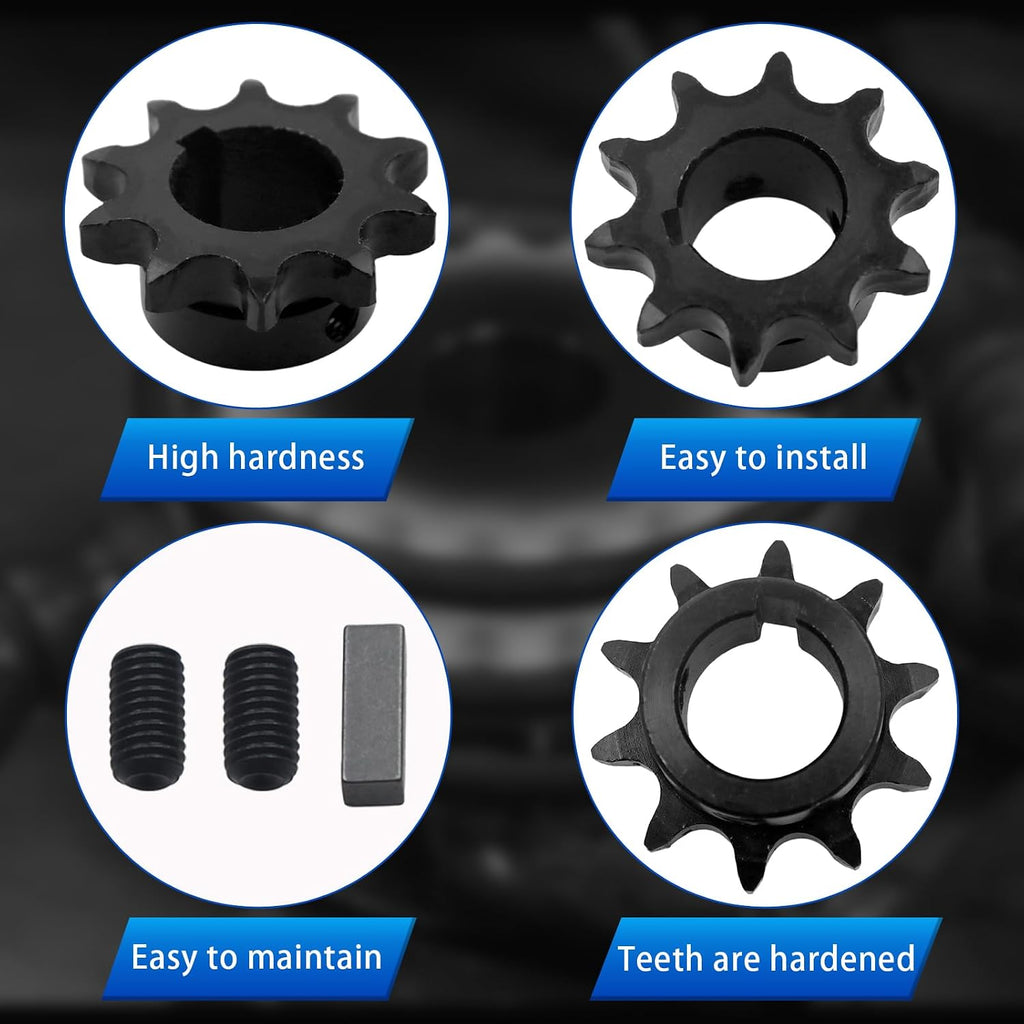 #50 Roller Chain Sprocket Type B 1 inch Bore 10 Tooth 50BS10