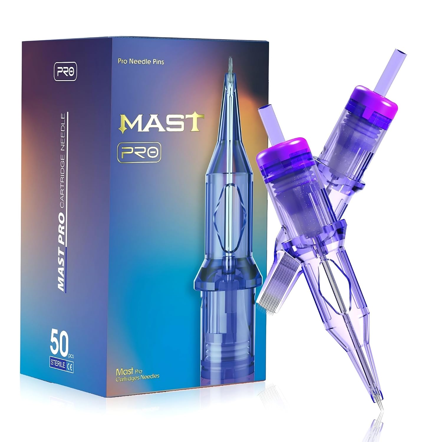 50Pcs Pro Tattoo Cartridge Needles Assorted Mixed Size