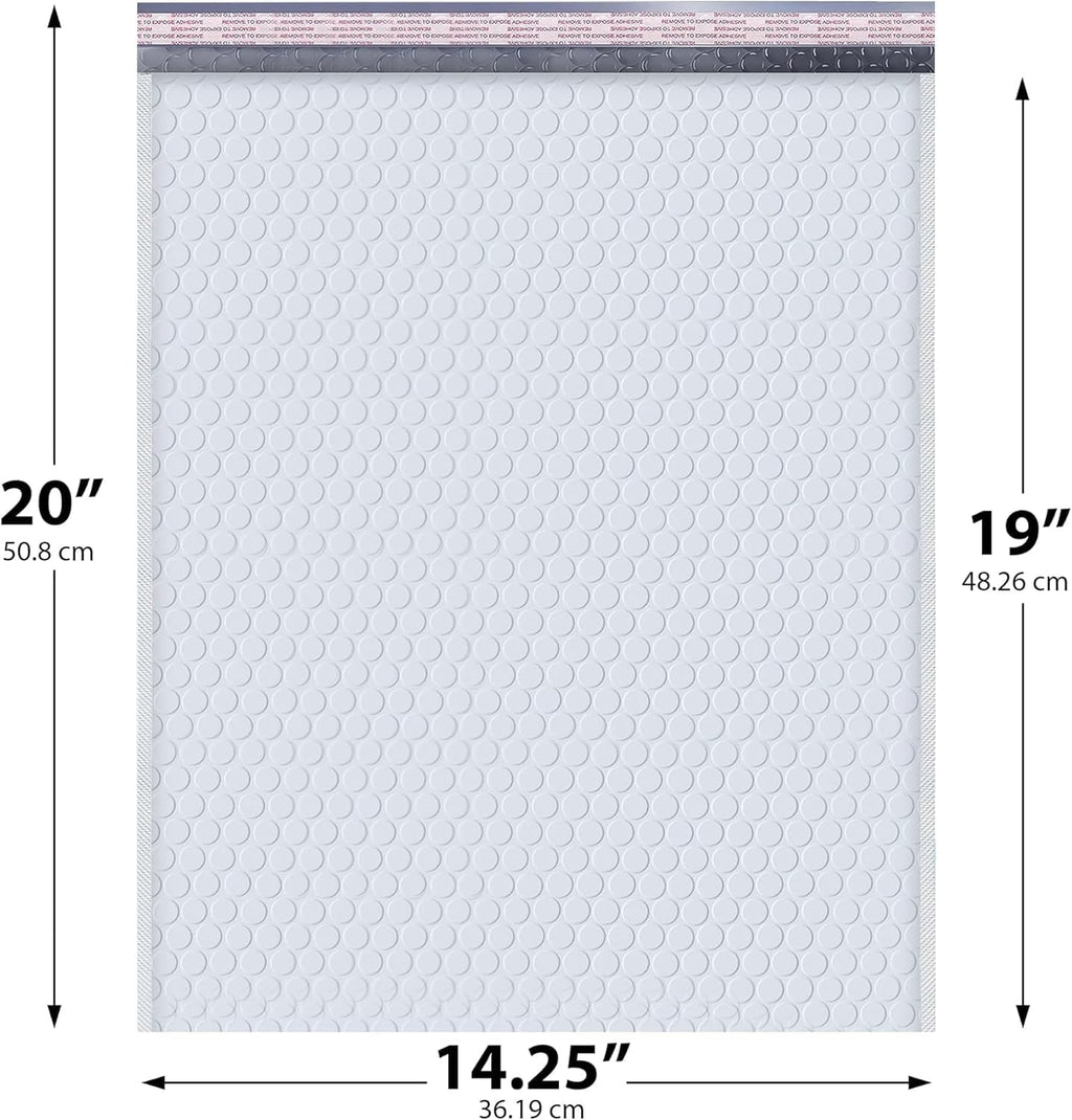 Bubble Mailers 14.25x20, Self Seal Poly Padded Envelopes #7, 15 Pack