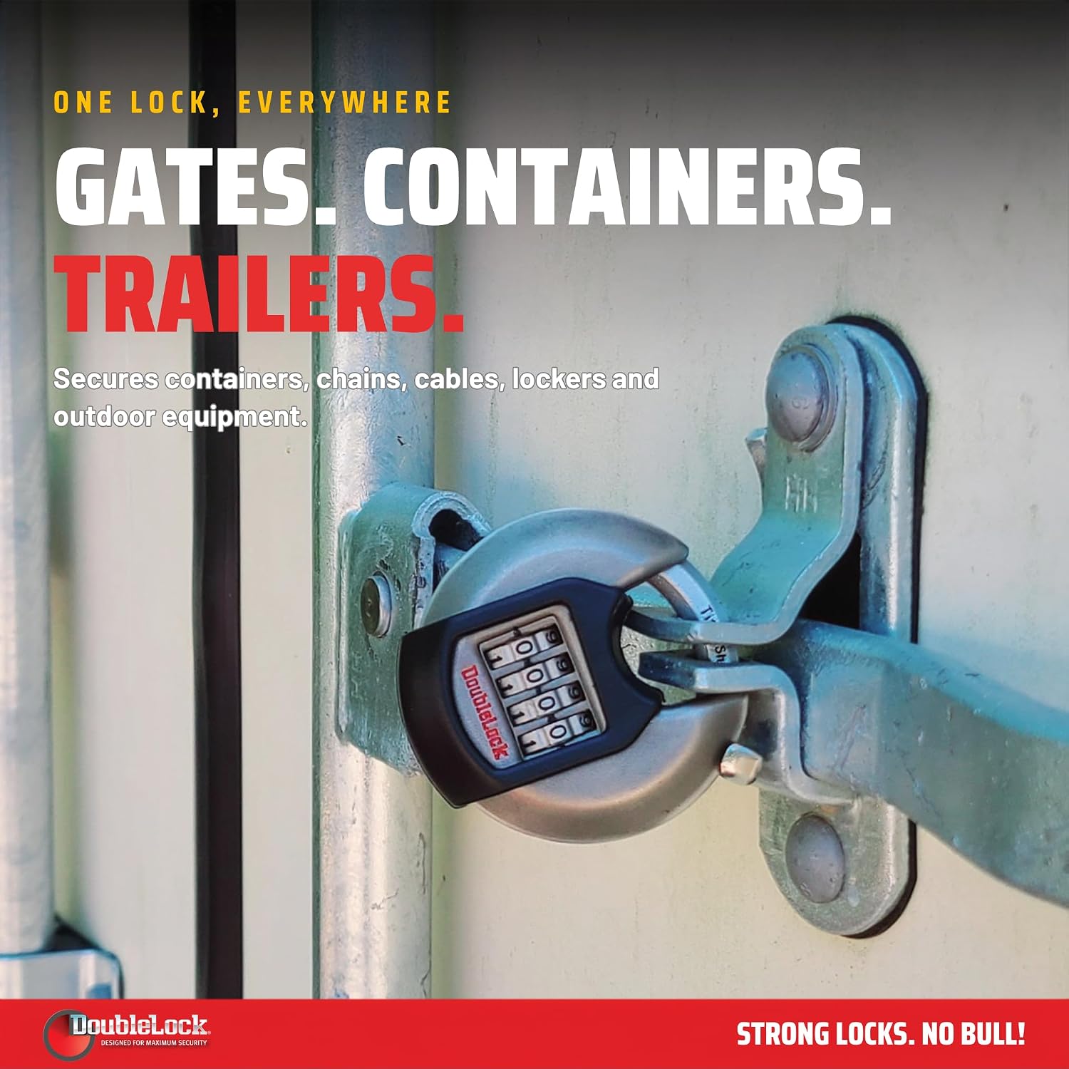 Crab Discus Combination Lock, Hardened Steel Round Padlock, Weather Resistant Resettable Combo Lock for Trailer