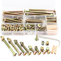 54-Set Crib Screws, Furniture Screws and Nuts Kit, Bed Frame M6 x 16mm/ 20mm/ 25mm/ 30mm/ 40mm/ 50mm/ 60mm/ 70mm/