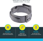 SharkBite 1/2 Inch Clamp Ring, Stainless Steel Plumbing Fitting, PEX Pipe, PE-RT, UC953A