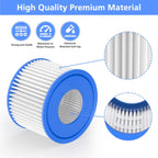 Hot Tub Filter Cartridge Size VI Compatible with Lay-Z-Spa, Coleman SaluSpa 90352E 58323, 6 Pack