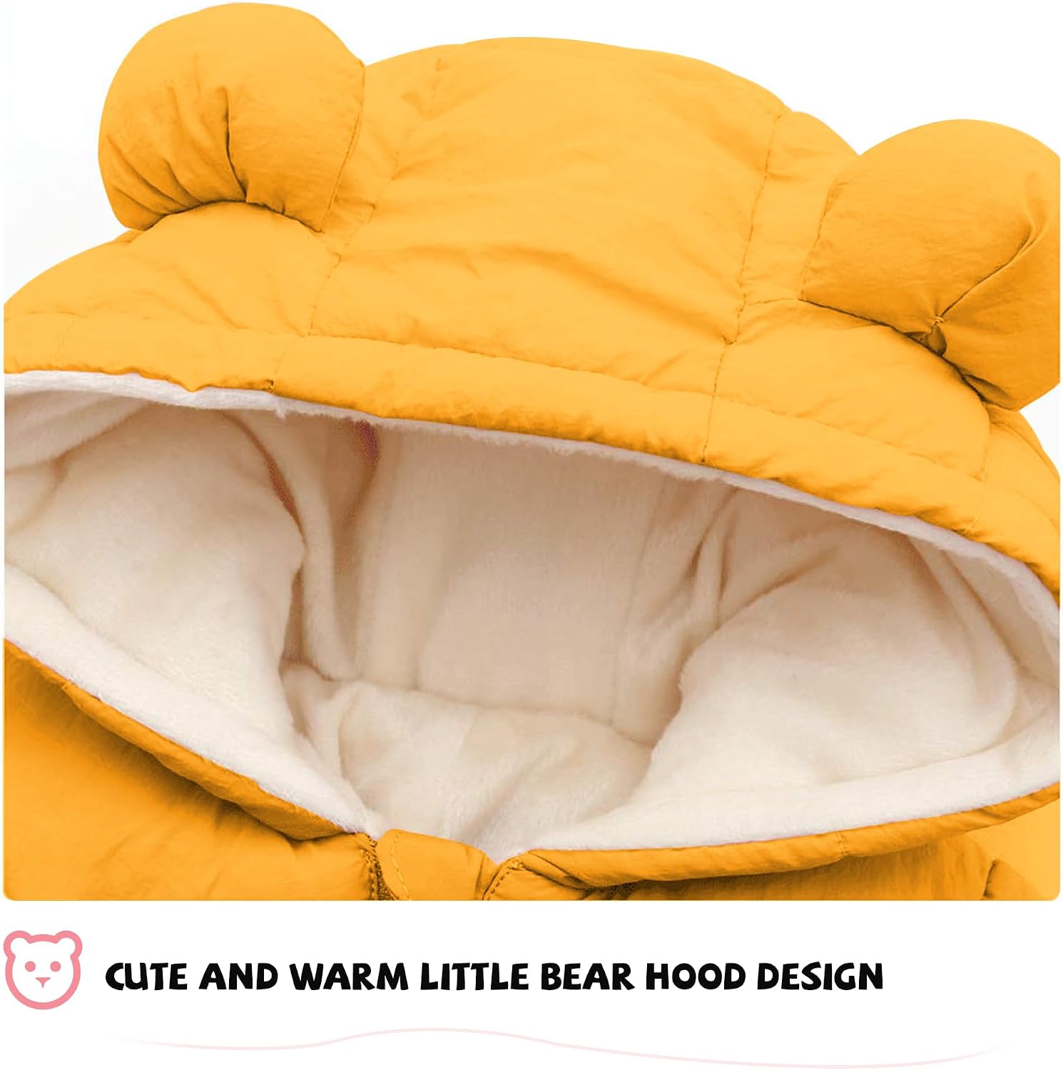 Baby Clothes Cute Infant Toddler Snowsuit Warm Newborn Boy Girl Winter Coats Hooded Zip Jumpsuit