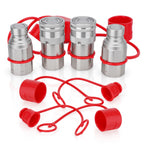 1/2" NPT Skid Steer Flat Face Hydraulic Quick Couplers/Couplings, 2 Sets