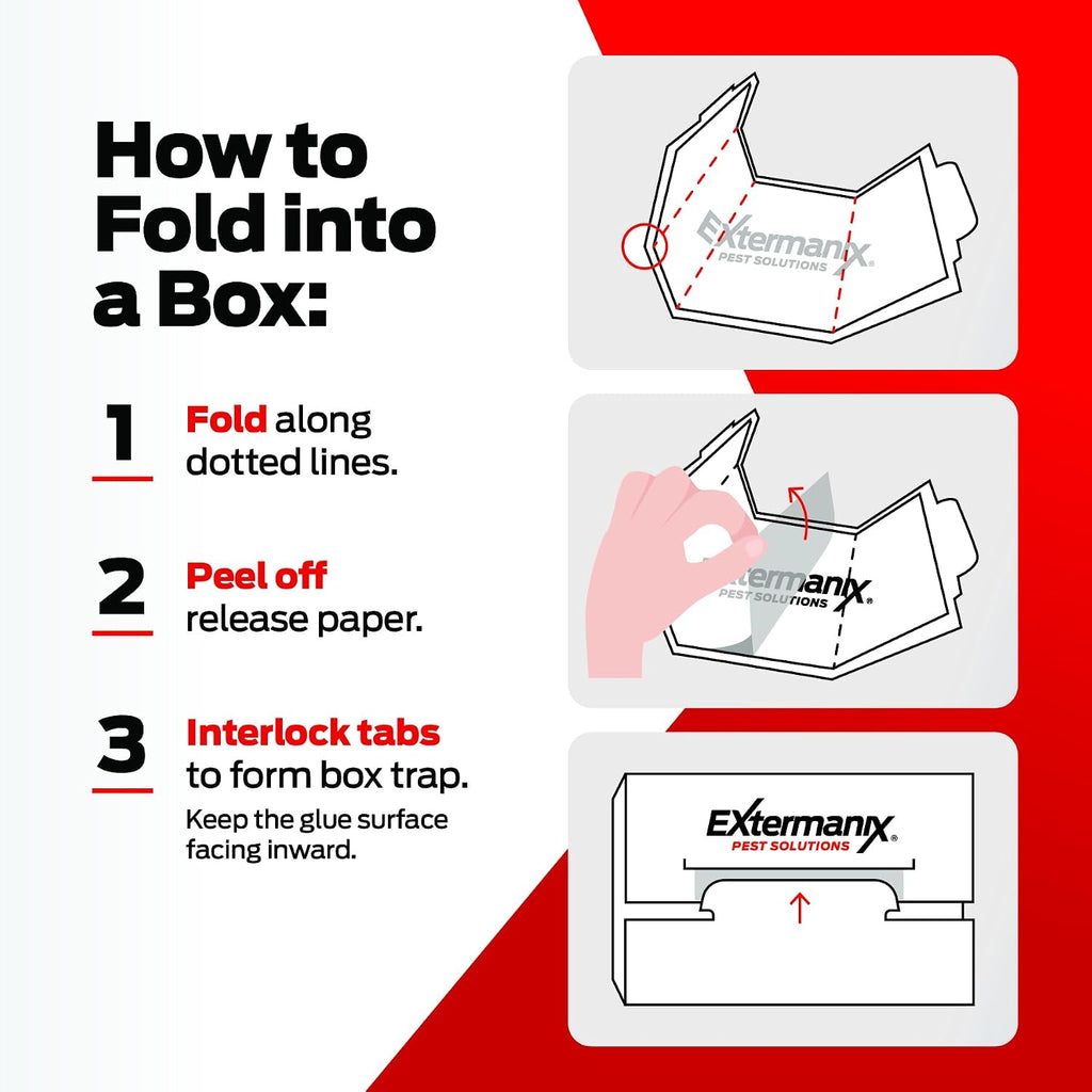 Glue Traps for Mice & Bugs – Safe Around Children & Pets – Strong Adhesive Glue for Bugs, Insects & Cockroaches –