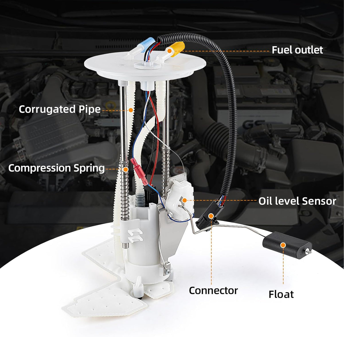 E2362M Electric Fuel Pump Module Assembly Compatible For Lincoln Navigator 2003-2004 5.4L V8 GAS Base Sport Utility 4-Door Replaces P76296M FG0576 2L7Z9H307AA