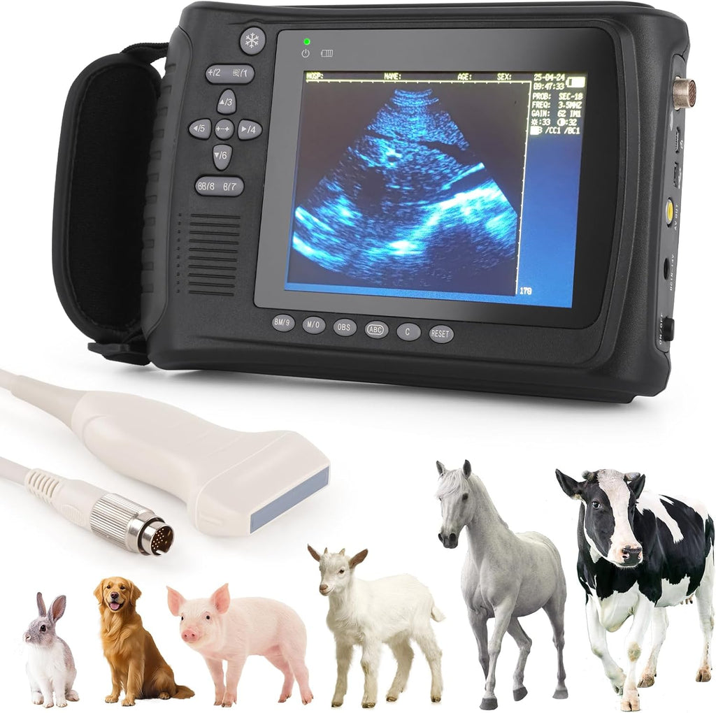 Portable Vet Handheld Scanner for Pregnancy - with Linear Probe, Pet Veterinary Ultrasound Machine for Cattle, Horse