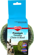 Premium Timothy Hay Chew-A-Bowl for Rabbits, Guinea Pigs | Helps satisfy chewing. Edible bowl for rabbit treats.