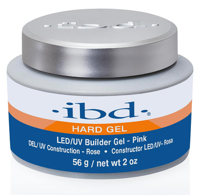 Hard Gel UV/LED Builder Gel Pink – Nail Builder Gels for Nail Extensions, Sculpting & Strengthening, 2 oz