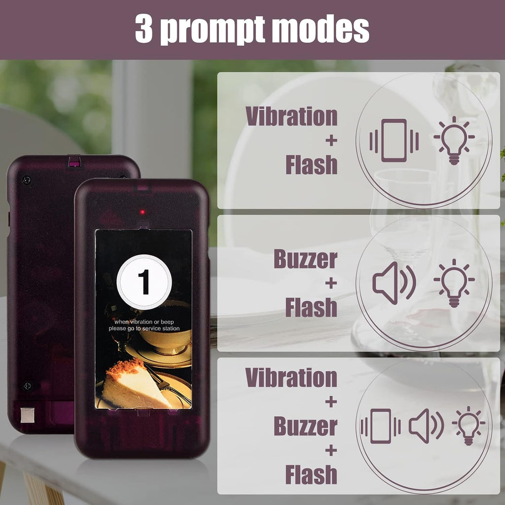 T112 Restaurant Pager, Beepers for Restaurants, 30 Buzzers