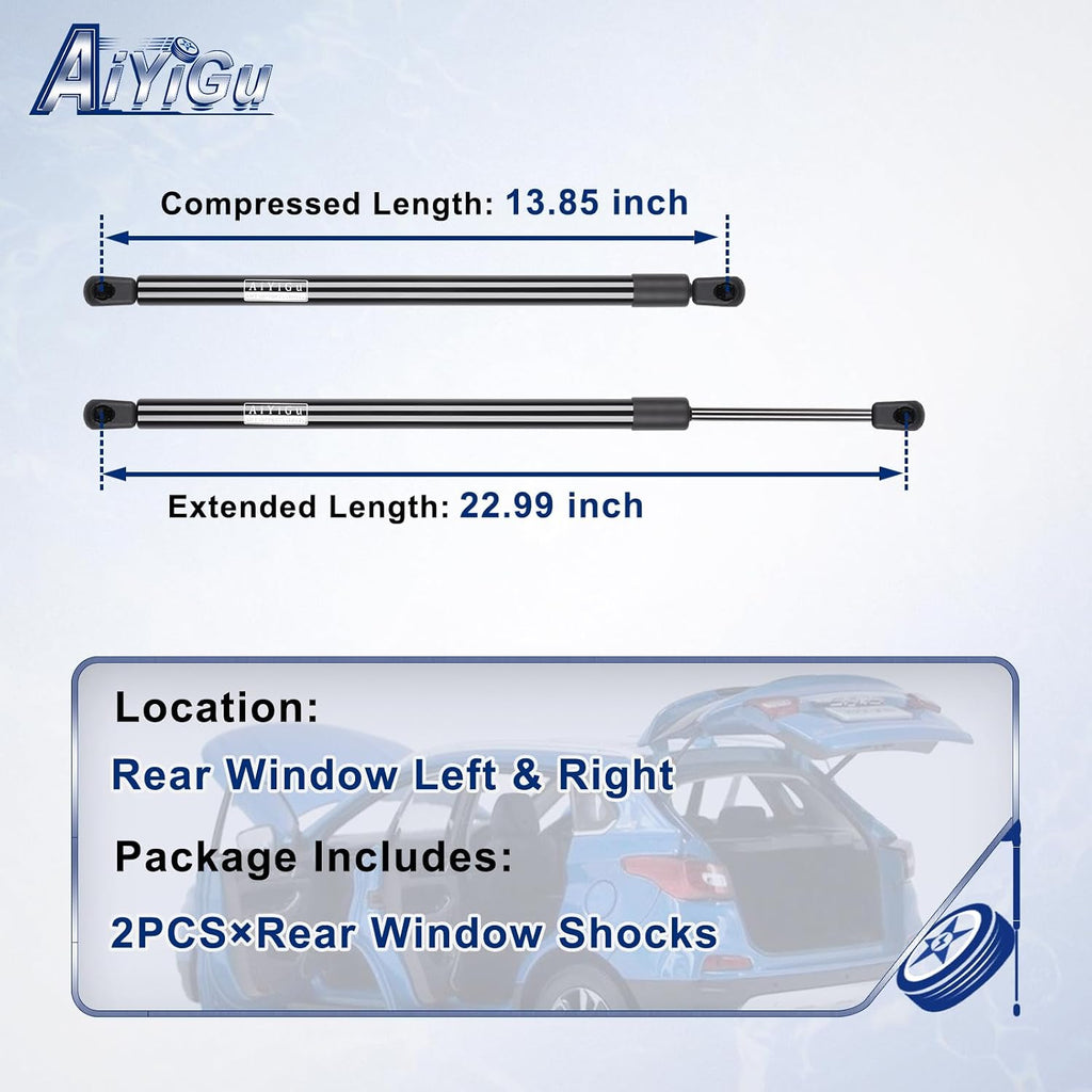 6602 Rear Window Shocks Struts for 2007-2010 Jeep Wrangler Jk