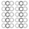 uxcell AXK1528 Thrust Needle Roller Bearings with Washers 15mm Bore 28mm OD 2mm Width 10pcs