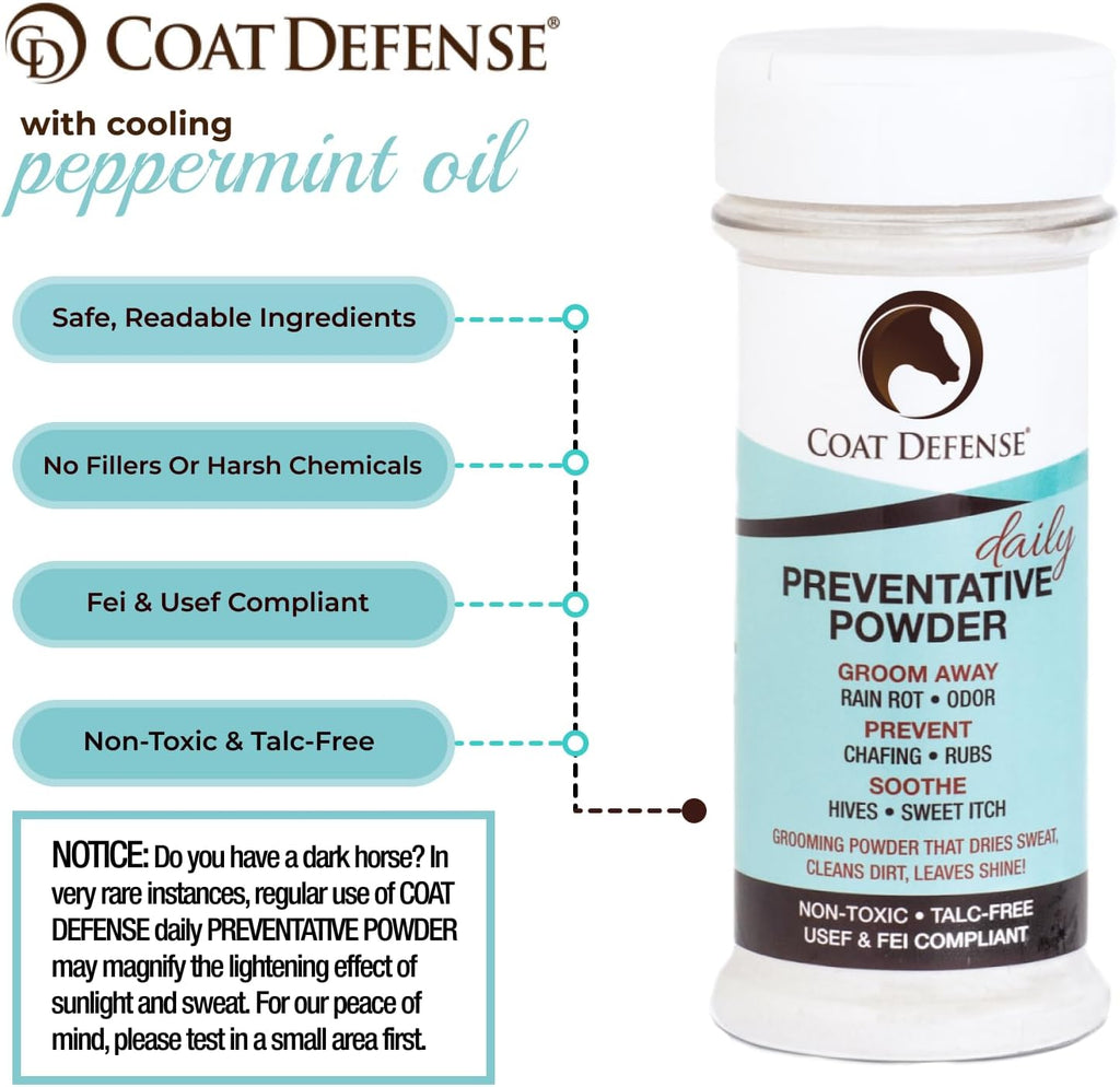 Daily Preventative Powder & Rain Rot Treatment for Horses | Safe & Effective Equine Sweet Itch, Skin Funk, Scratches