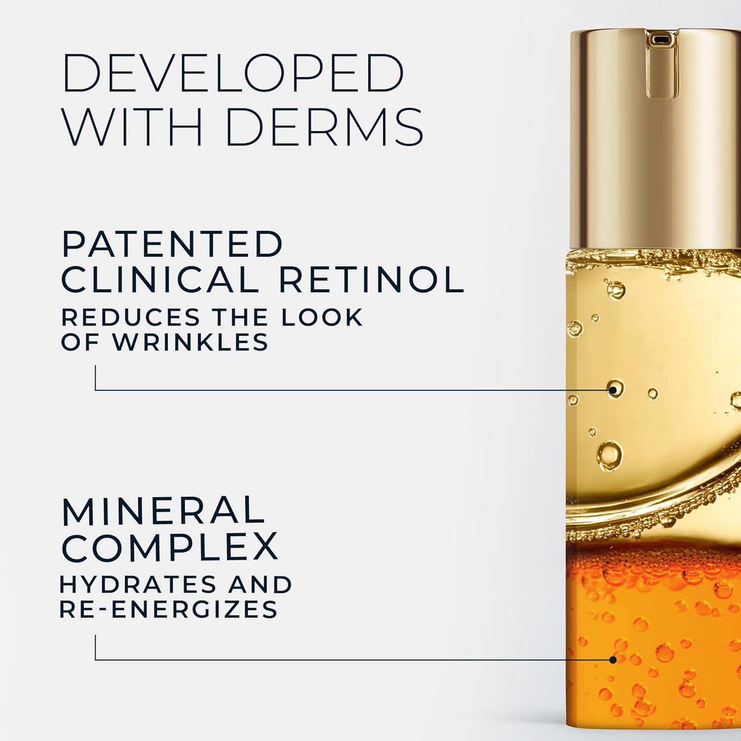 Retinol Correxion Deep Wrinkle Retinol Face Serum with Ascorbic Acid, Anti-Aging Treatment for Fine Lines, Dark