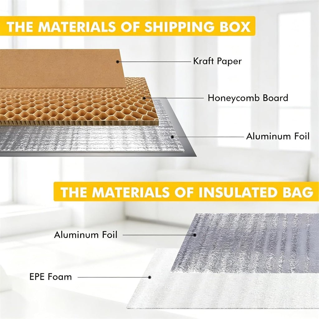 Insulated Shipping Box, 11" x 6" x 7", 6-Pack, Brown