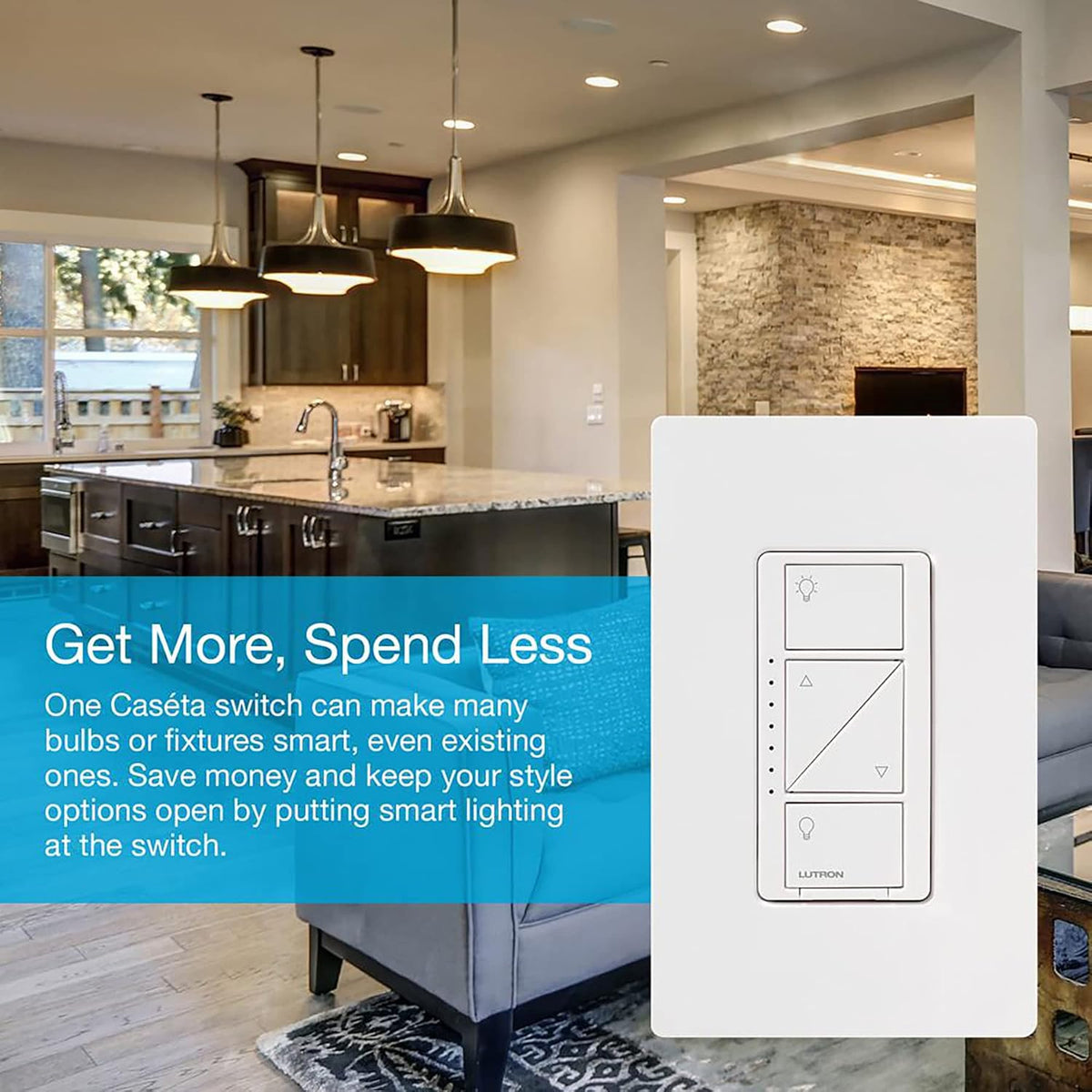 Lutron Caseta Smart Dimmer Switch (Smart Hub Required), No Neutral Required