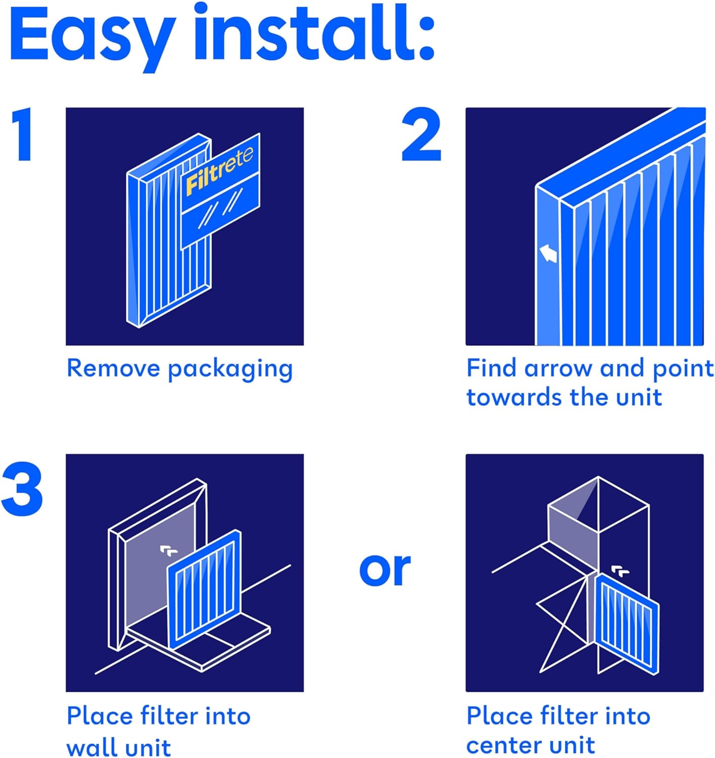 20x25x1 Air Filter, MERV 11, MPR 1000, Allergens and Pet Dander, 3-Month AC and Furnace Filters, Cleaner Air