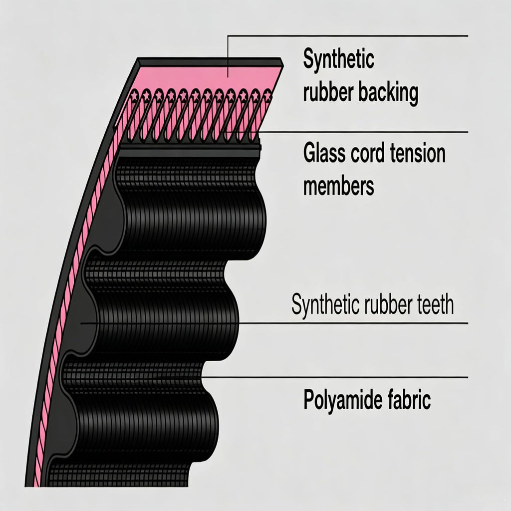 EASYLING Power 410-5M-25 Endless Loop Rubber 5M Synchronous Belt