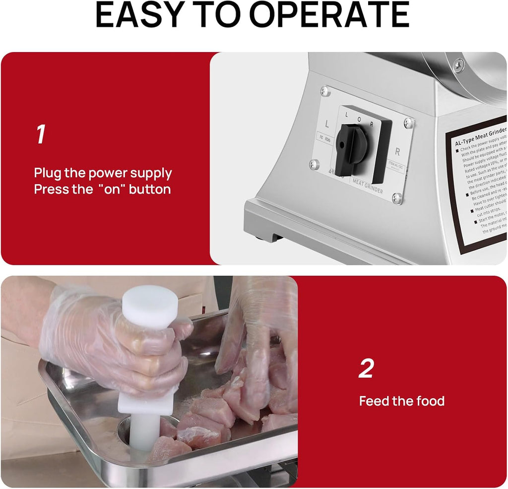 Commercial Meat Grinder #12C,0.9HP Electric Meat Grinder