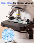 Microscope Slides Kit, 50pcs Blank Slides & 100pcs Coverslips Set