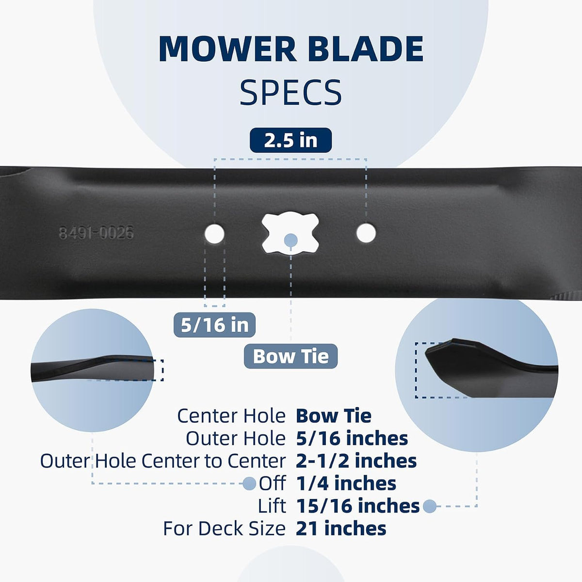 703371 Mower Blade Compatible with Briggs and Stratton Lawn Mower