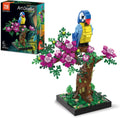 Micro Brick Flower Parrot Toy Building Sets, Home Decor and Office Art Creative Gift, DIY Plant Model for Adults, for