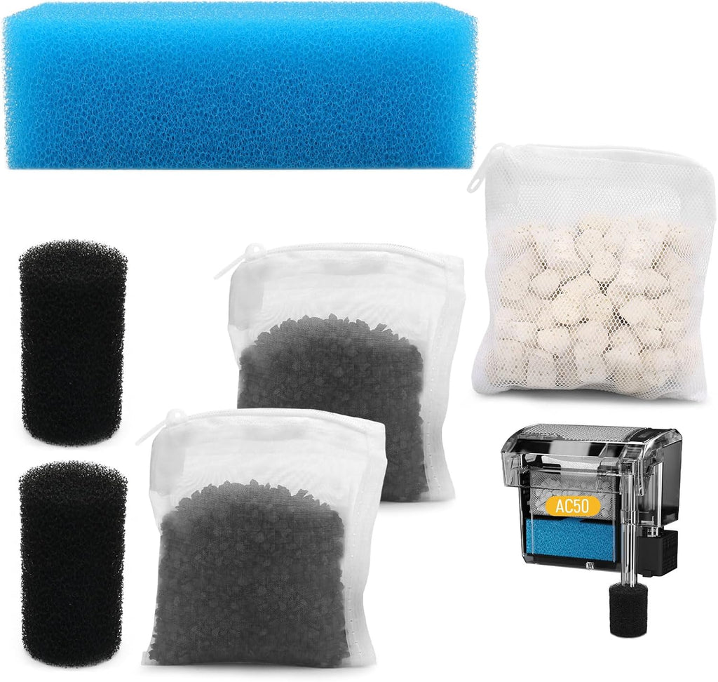 AC50 Aquarium Filter Media Maintenance Kit Compatible with Fluval
