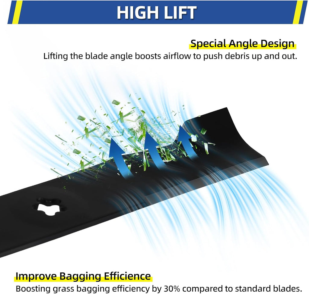 GICOOL Z248F 48 Inch Deck Mower Blades for Husqvarna, Replace 532180054