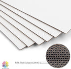 Mat Board Center, 50 Pack 12x16 Inch Corrugated Cardboard Sheets