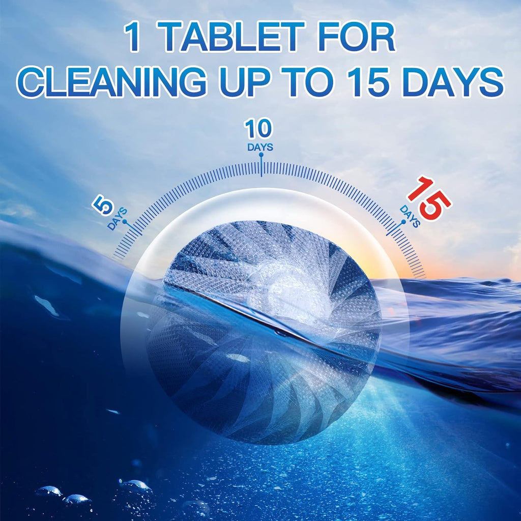 Toilet Bowl Cleaner Tablet, Commercial Bathroom Cleaners, 30 Pack