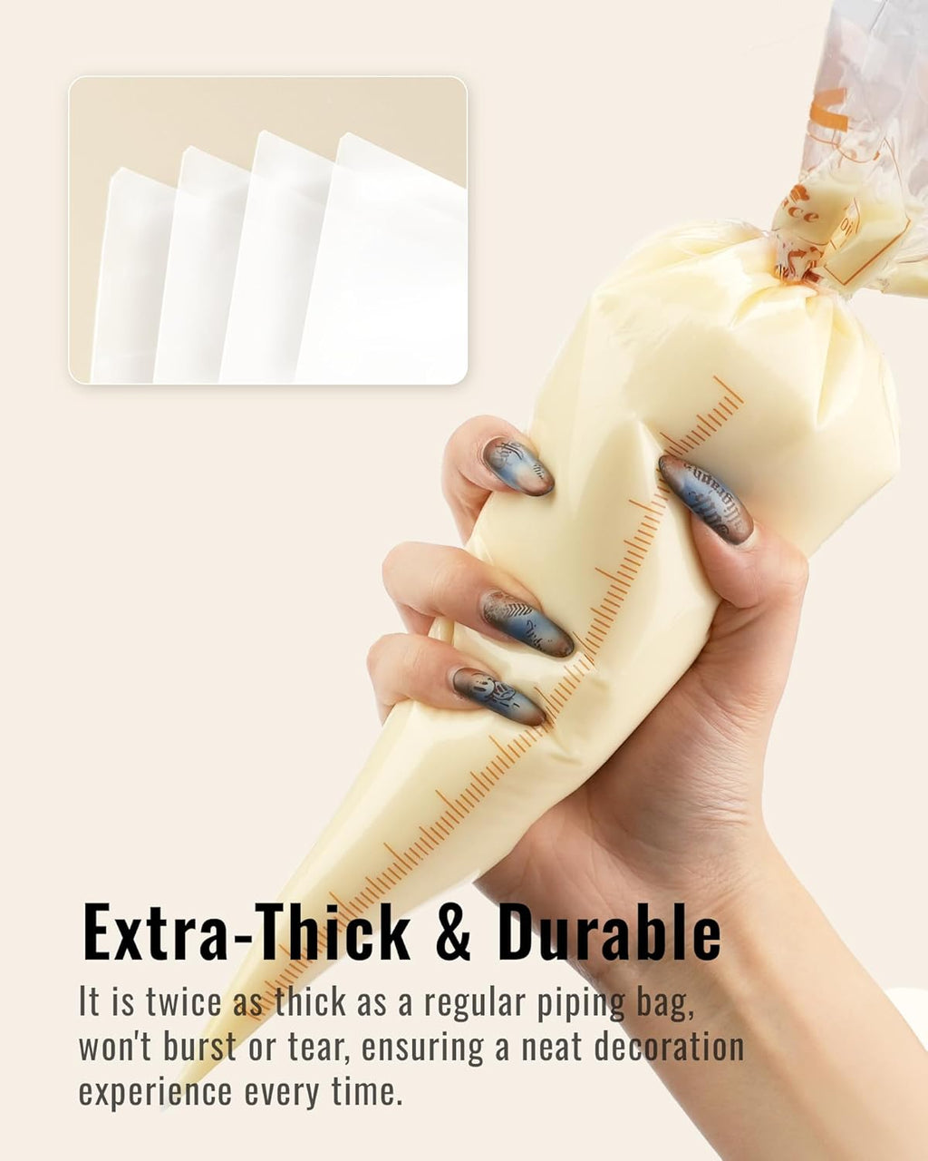 16 Inch Large Piping Bags, 100 Thickened Disposable Pastry Bags