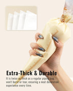 16 Inch Large Piping Bags, 100 Thickened Disposable Pastry Bags