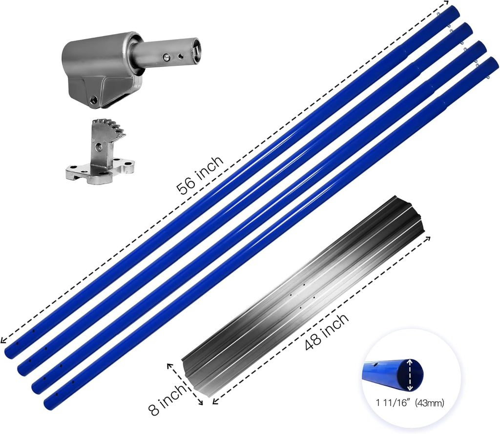 Bull Float Aluminum Magnesium Alloy Concrete Float 48"x8" Round End Board Kit trowel Tool Cement Tools Float Bracket