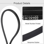 uxcell 3pcs 3V900 Rubber V Belt 90" Length x 0.38" Width x 0.31" Thick, Industrial Power Transmission Belt