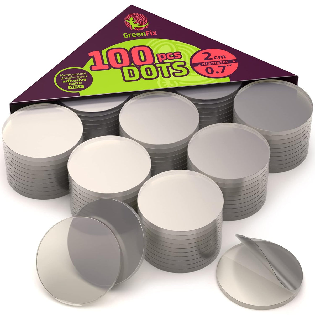 Double Sided Sticky Dots 100PCs, Clear, Removable