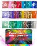 Mica Powder, 36 Colors Pearlescent Pigment Powder for Epoxy Resin, 3g/Bag Pearl Pigment Set for Soap Making, Bath