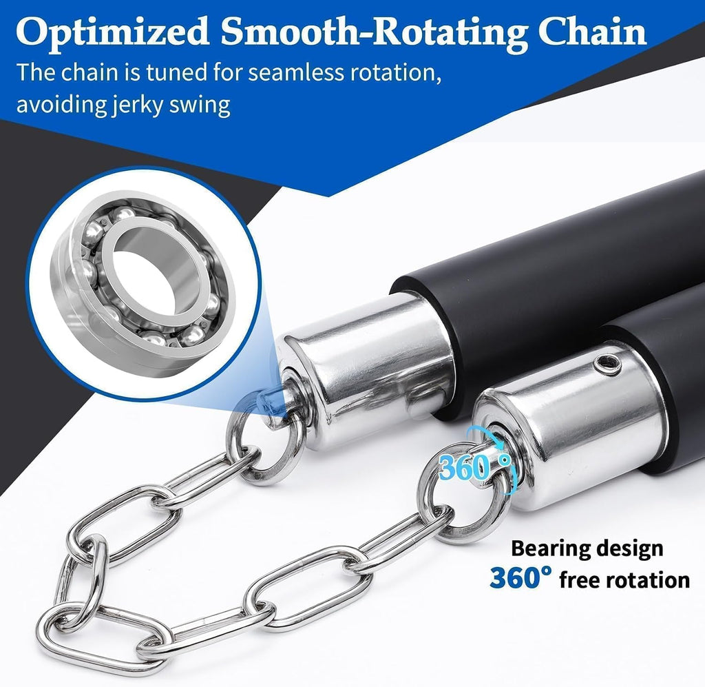 Foam Nunchucks for Kids and Adults,2 Pack Soft Training Nunchakus | Durable rubber foam nunchucks with 360 swivel