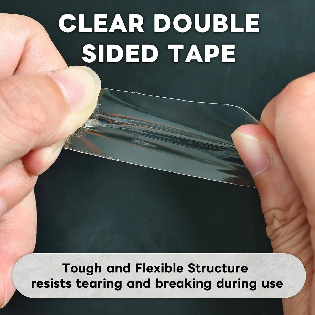 Ultra-Thin PET Double Sided Tape for Crafts, 1 Inch x 49.2 Feet