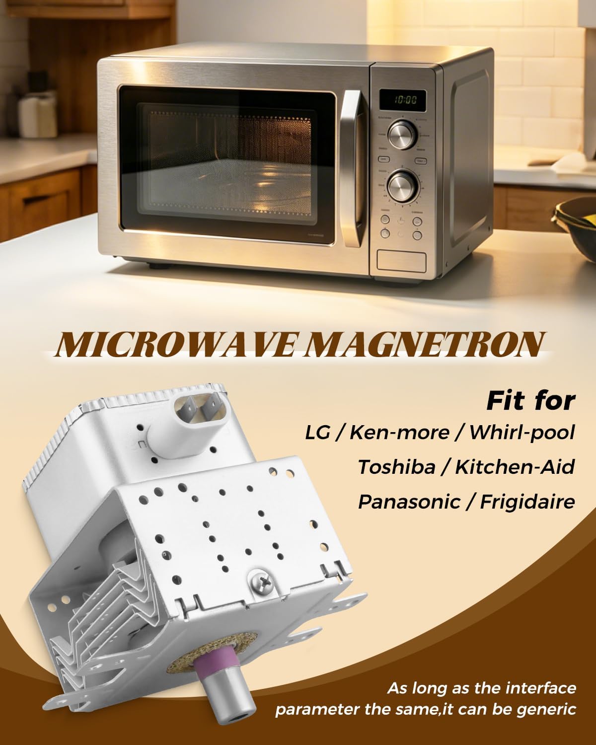2M253J WPW10693025 2M248J Microwave Magnetron, Replace 2M226 2M248H