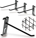 Double Gridwall Hooks- 24 Pcs Display Hooks for Grid Wall Panel- Grid Wall Hooks 6 inch with Extra Hook On The
