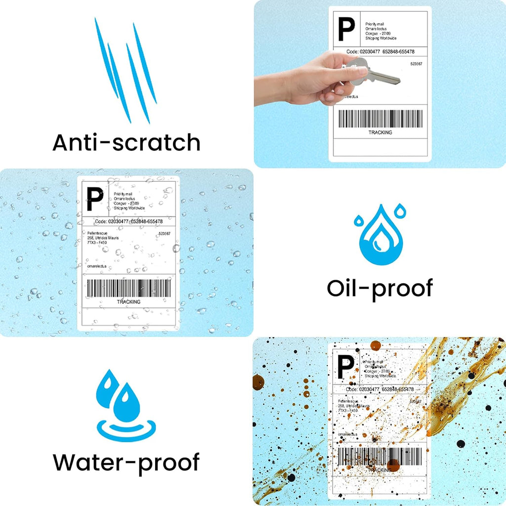 4x6 Thermal Shipping Labels - 500 Pack Fanfold, Direct Thermal Labels | Return Address Shipping Labels – Perforated