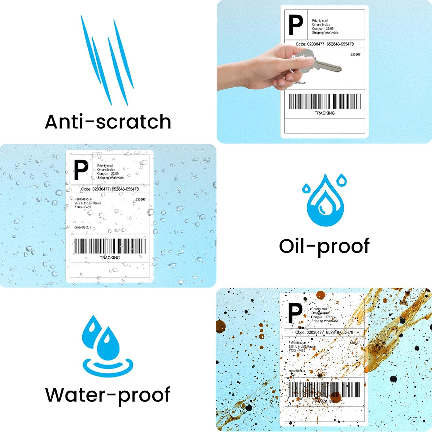 4x6 Thermal Shipping Labels - 500 Pack Fanfold, Direct Thermal Labels | Return Address Shipping Labels – Perforated