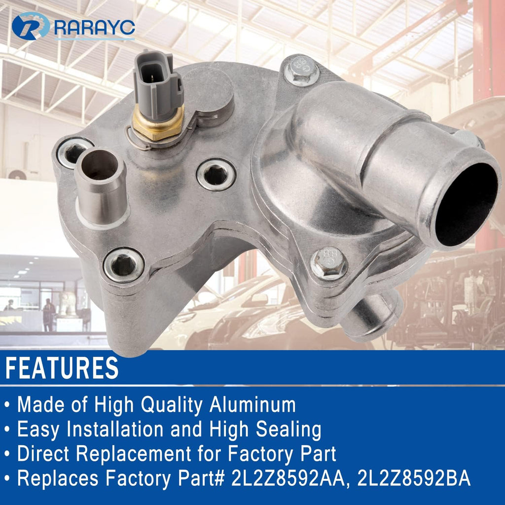 Aluminum Thermostat Housing Kit Ford Coolant Compatible With Explorer 2002-2010 Mercury Mountaineer 2002-2010 4.0L V6