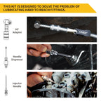 UTOOL 90 Degree Coupler, Needle Nozzle, Grease Injection Needle with Cap